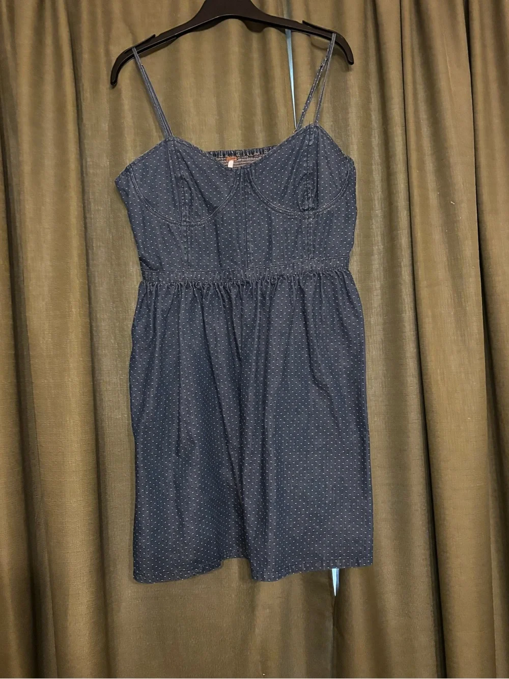 Free people denim corset dress